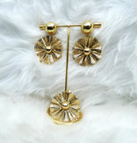 Elongated 18k Gold Inspired Bold Party Celebrant earring Jewellery UK