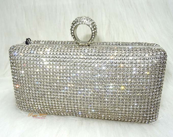 Crystal Classy Gold Silver Black Clutch Party Clutch Evening Party Cocktail Wedding Bridal Purse for women