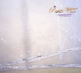 Transparent Bridal Wedding Stoned Veil in Gold Silver Royal Blue White African Nigerian Traditional Engagement