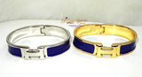 Popular Gold Silver H New Design Trendy Shades of Blue Ladies Bangle Gift