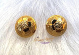 2 Pieces Small Gold Plated Stud in 2 sizes Earring Jewellery for Ladies - PrestigeApplause Jewels 