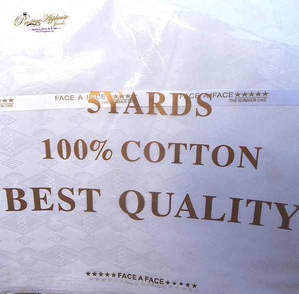 100% 5 Yards Cotton Material For Men & Women Embroidery Sewing Styles Fabric - PrestigeApplause Jewels 