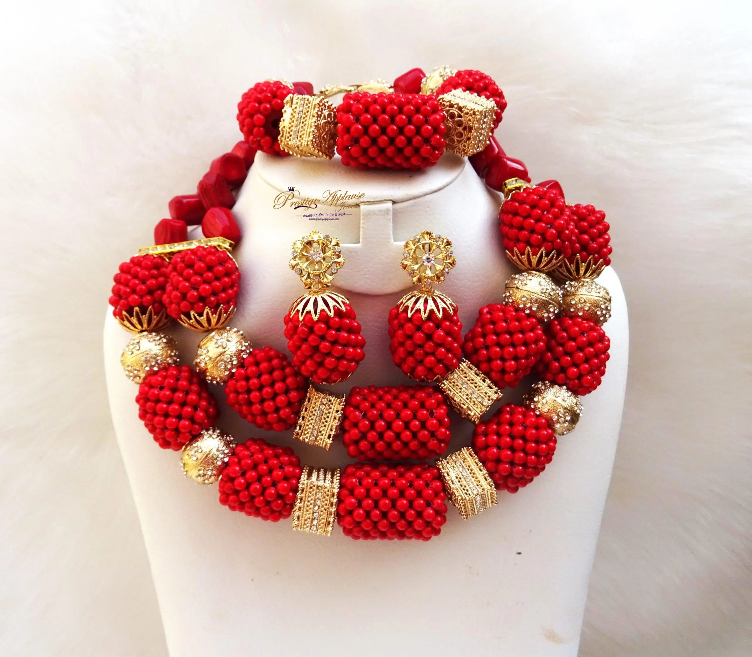 Beautiful Unique Design Mixed Traditional Red Coral Style Beads