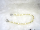 Front Closer Loop Quality Pearls Cream Off White Beautiful Luscious Crystal Bridal Wedding Crystal Party Necklace Jewellery UK - PrestigeApplause Jewels 
