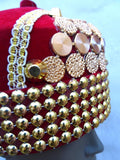 Chieftancy Embellished Igbo Edo Hat Groom Wedding Yoruba Traditional Wedding Clothing - PrestigeApplause Jewels 