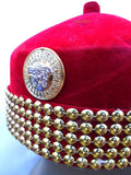 Chieftancy Embellished Igbo Edo Hat Groom Wedding Yoruba Traditional Wedding Clothing - PrestigeApplause Jewels 