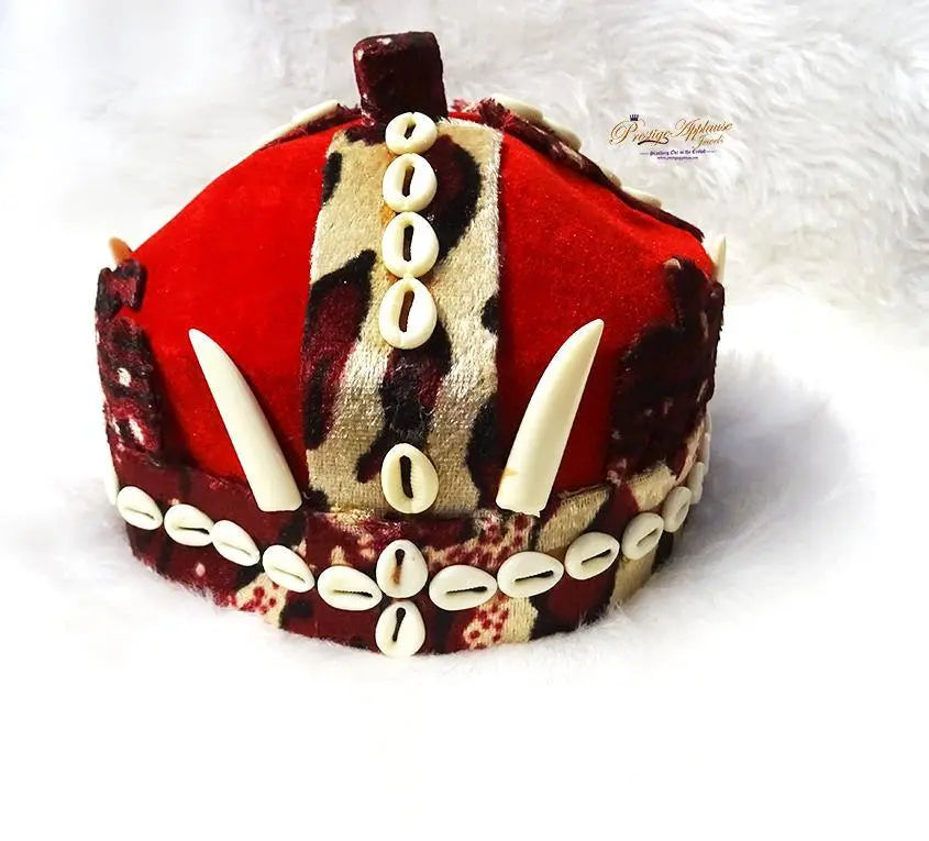 Nigerian King/Chieftancy Red Groom Cap/Hat to Match Isiagu and