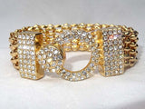 Gold Crystal Fashion Beautiful Magnetic Clasp Bracelet Jewellery