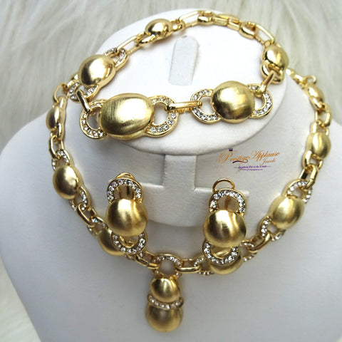 Beautiful Design Beautiful Fashion Party Necklace Earring Bracelet Jewellery set - PrestigeApplause Jewels 