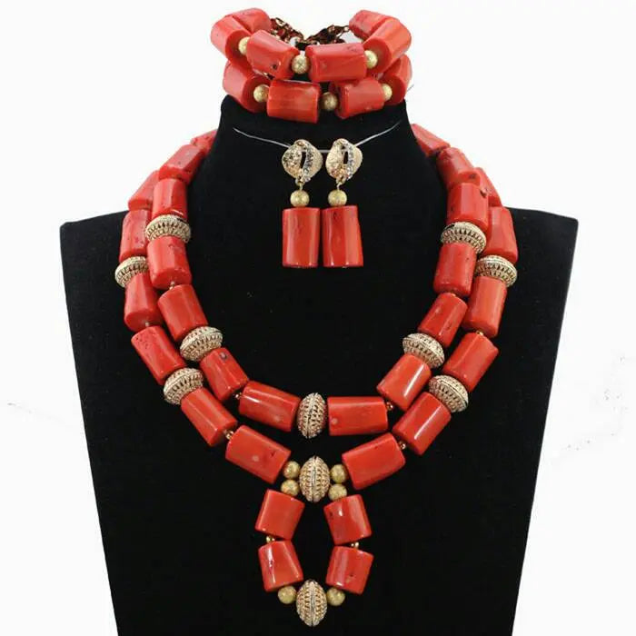 New Designs Traditional Original Coral Wedding African Nigerian