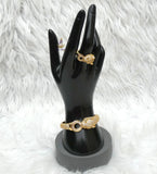 925 Silver Gold Lion Design Women’s Bangle Bracelet – Elegant Fashion Jewellery Gift Bangle Bracelet