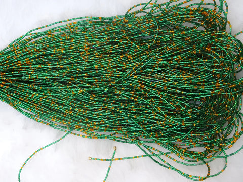 African Waist Beads for Orange Green Pink Mixed Gold Coral Red Black Ladies Women Beads for Waist 4 pieces per set UK PrestigeApplause Jewels