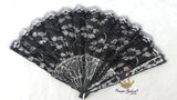 Black Lace Hand Fan – Elegant Statement Bridal & Cultural Accessory PrestigeApplause Jewels