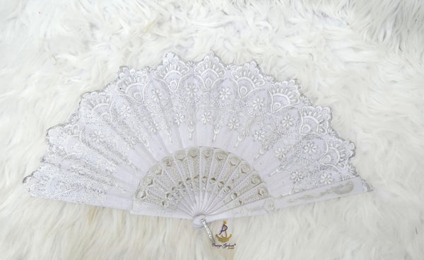 Black Lace Hand Fan – Elegant Statement Bridal & Cultural Accessory PrestigeApplause Jewels