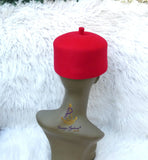 PrestigeApplause African Bead Necklace Set with Red Traditional Cap | Igbo Wedding Jewelry | Luxury Cultural Bridal Set