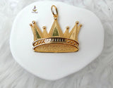 Bold 18K Italian Gold Plated Crown Hat Pendant – Stylish Royal-Inspired Jewelry Gift for Men & Women PrestigeApplause Jewels