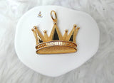 Bold 18K Italian Gold Plated Crown Hat Pendant – Stylish Royal-Inspired Jewelry Gift for Men & Women PrestigeApplause Jewels