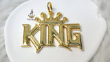Bold KING 18K Italian Gold Plated Pendant – Stylish Royal-Inspired Jewellery Gift for Men & Women PrestigeApplause Jewels