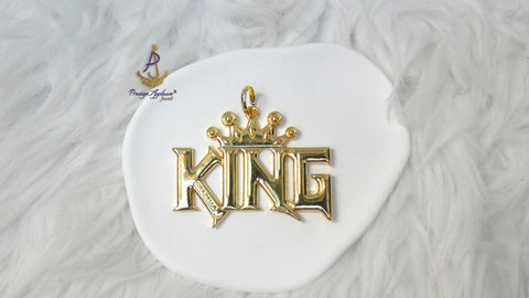 Bold KING 18K Italian Gold Plated Pendant – Stylish Royal-Inspired Jewellery Gift for Men & Women PrestigeApplause Jewels