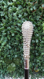 Clearance Crystal Rhinestone Walking Cane – Elegant Decorative Formal Dress Cane with Black Shaft & Silver Handle PrestigeApplause Jewels