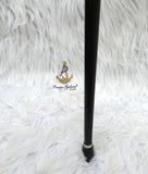 Clearance Crystal Rhinestone Walking Cane – Elegant Decorative Formal Dress Cane with Black Shaft & Silver Handle PrestigeApplause Jewels