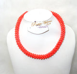 Clearance Sales Orange Necklace African Beads Party Jewellery PrestigeApplause Jewels