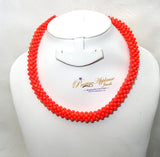 Clearance Sales Orange Necklace African Beads Party Jewellery PrestigeApplause Jewels