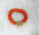 Coral Men Women Unisex Bracelet Groom Bridal Celebrant Jewellery For Traditional Ceremonies PrestigeApplause Jewels