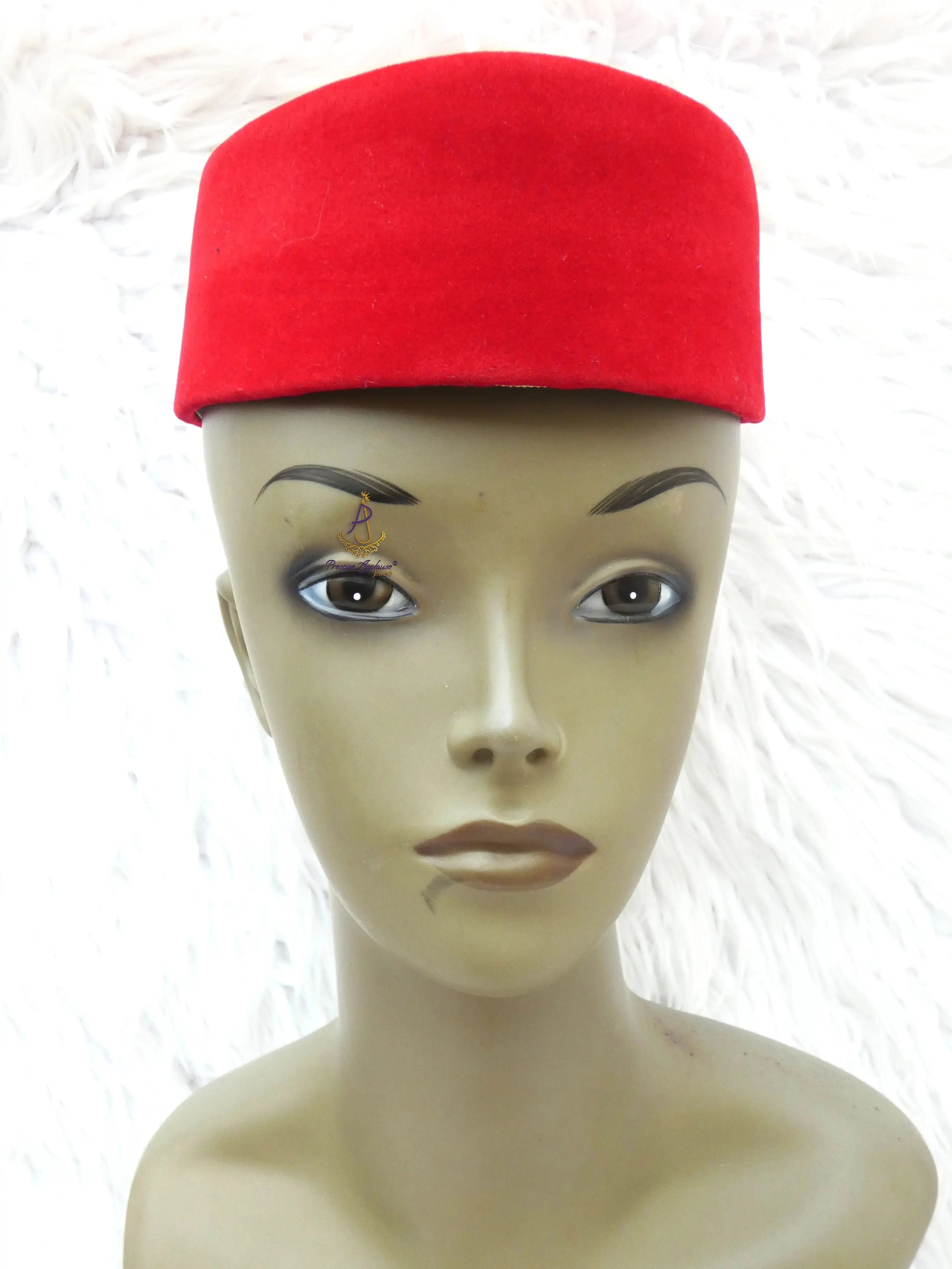 Cream White Igbo Edo Elephant Tusk Red Coral Groom With Hat Men African ...