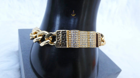 Cuban linked Gold Plated Unisex Hand Chain Bracelet – Adjustable Fashion Jewelry for Men & Women Bangle Bracelet