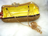 Gold Silver Crystal Diamante Shaped Evening Party Cocktail Clutch Purse handbag