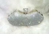 Gold Silver Crystal Diamante Shaped Evening Party Cocktail Clutch Purse handbag