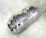 Gold Silver Crystal Diamante Shaped Evening Party Cocktail Clutch Purse handbag