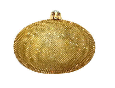 Evening Clutch Bag Gold Silver Bag for Women Floral Diamante Oval Formal Dressing Handbag for Wedding Party Prom