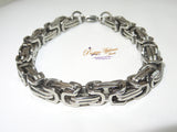 Beautiful Silver-Colour Retro Interlock Chain Bracelets for Ladies - Great as Gift