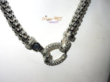 Beautiful Silver Cream Pearl Crystal Necklace Jewellery Gift Ladies