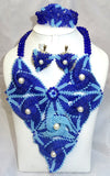 PrestigeApplause New Latest Design 2 Shades of Blue Celtic Beads Bridal Wedding Party Jewelry Set