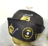 Black Gold Velvet Latest Design Crown Royal Ade Style Cheiftancy Men Fila Cap