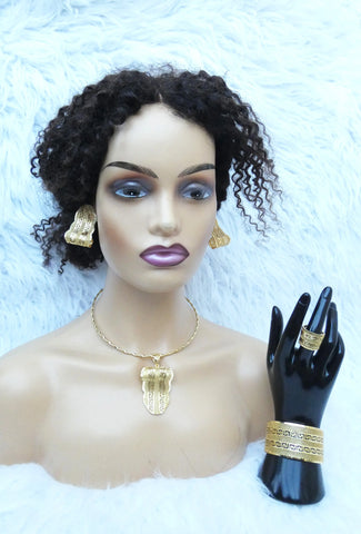 Dubai Gold Plated 4-Piece Jewelry Set – Necklace & Earrings | Elegant Bridal, Party & Cocktail Jewelry Gift for Her Gold Plated