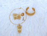 Dubai Gold Plated 4-Piece Jewelry Set – Necklace & Earrings | Elegant Bridal, Party & Cocktail Jewelry Gift for Her Gold Plated