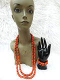 Edo Delta Igbo Bead Groom Men Women Unisex African Nigerian Traditional Beads Necklace Bracelet Jewellery Wedding Set PrestigeApplause Jewels
