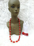 Edo Delta Igbo Beads Groom Men Women Unisex African Nigerian Traditional Beads Necklace Bracelet Jewellery Wedding Set PrestigeApplause Jewels