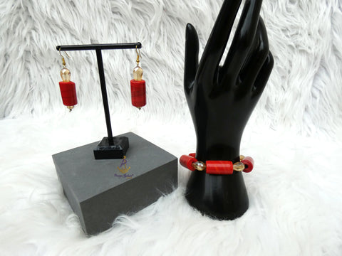 Edo Delta Igbo Beads Groom Men Women Unisex African Nigerian Traditional Beads Necklace Bracelet Jewellery Wedding Set PrestigeApplause Jewels