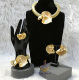 Elegant Dubai Gold Plated Jewelry Set 4-Piece– Necklace & Earrings | Elegant Bridal, Party & Cocktail Jewellery Ladies Gift Idea
