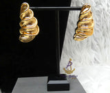 Elegant Dubai Gold-Plated Statement Necklace Set with Sculptural Coil Design – Matching Bracelet, Ring & Earrings Gold Plated