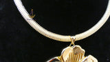 Elegant Gold-Plated Floral Statement Jewellery Set – Flower Necklace Women Set Gold Plated