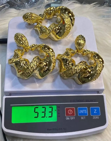 Premium Gold Luxury Earring Pendant 18 Karat Italian Gold Earring Jewellery Set PrestigeApplause Jewels