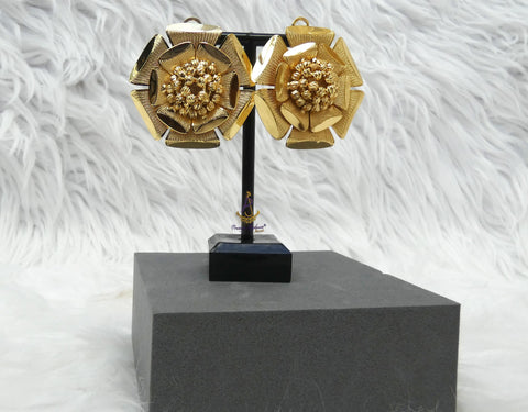 Fashion Gold Earring Party Celebrant 3D Petal Earring Jewellery Great as Gift Earrings