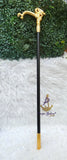 Gold Dragon Head Decorative Chief Groom Walking Stick – Ornamental Handle Gentlemen’s Cane African Walking Staff