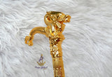 Gold Dragon Head Decorative Chief Groom Walking Stick – Ornamental Handle Gentlemen’s Cane African Walking Staff PrestigeApplause Jewels
